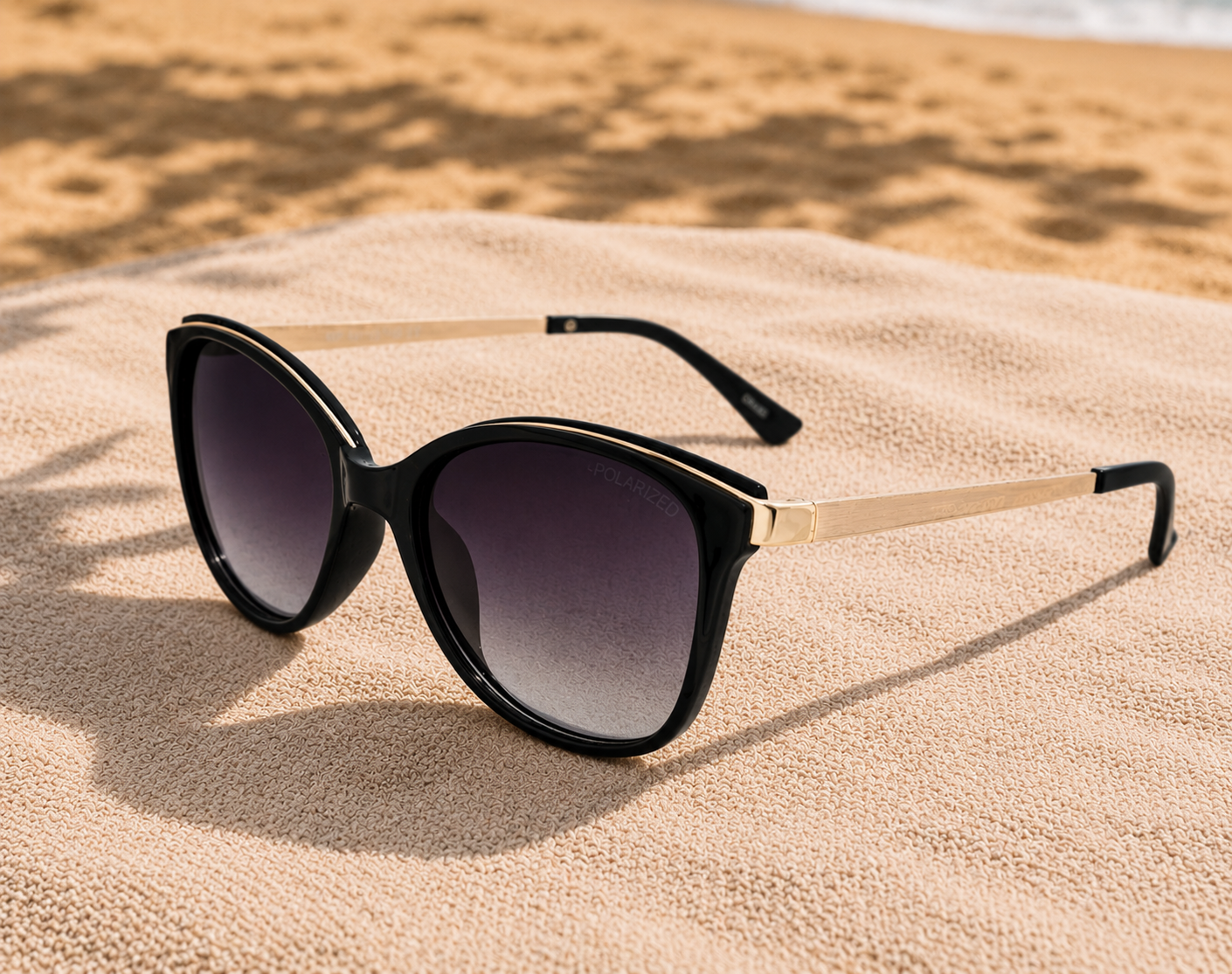 Sorrento Black Cat-Eye Sunglasses
