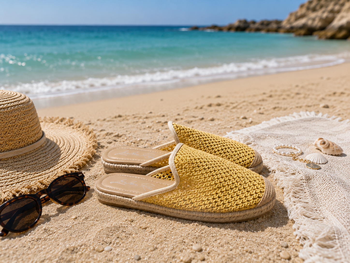 Raffia Espadrille Mules
