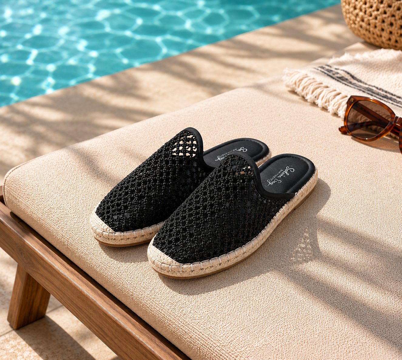 Raffia Espadrille Mules