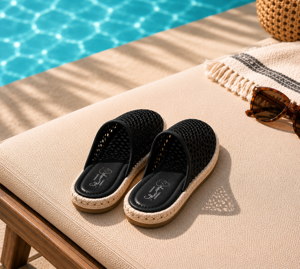 Raffia Espadrille Mules